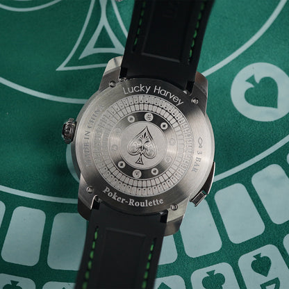 LUCKY HARVEY Player Series Poker Roulette Stainless Steel - Horology Story Youtube Store