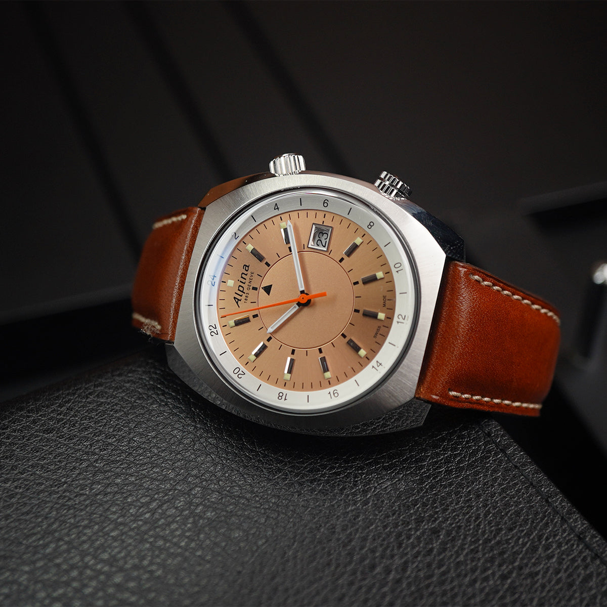 Alpina Startimer Pilot Heritage GMT AL-555RGS4H6 - Horology Story Youtube Store