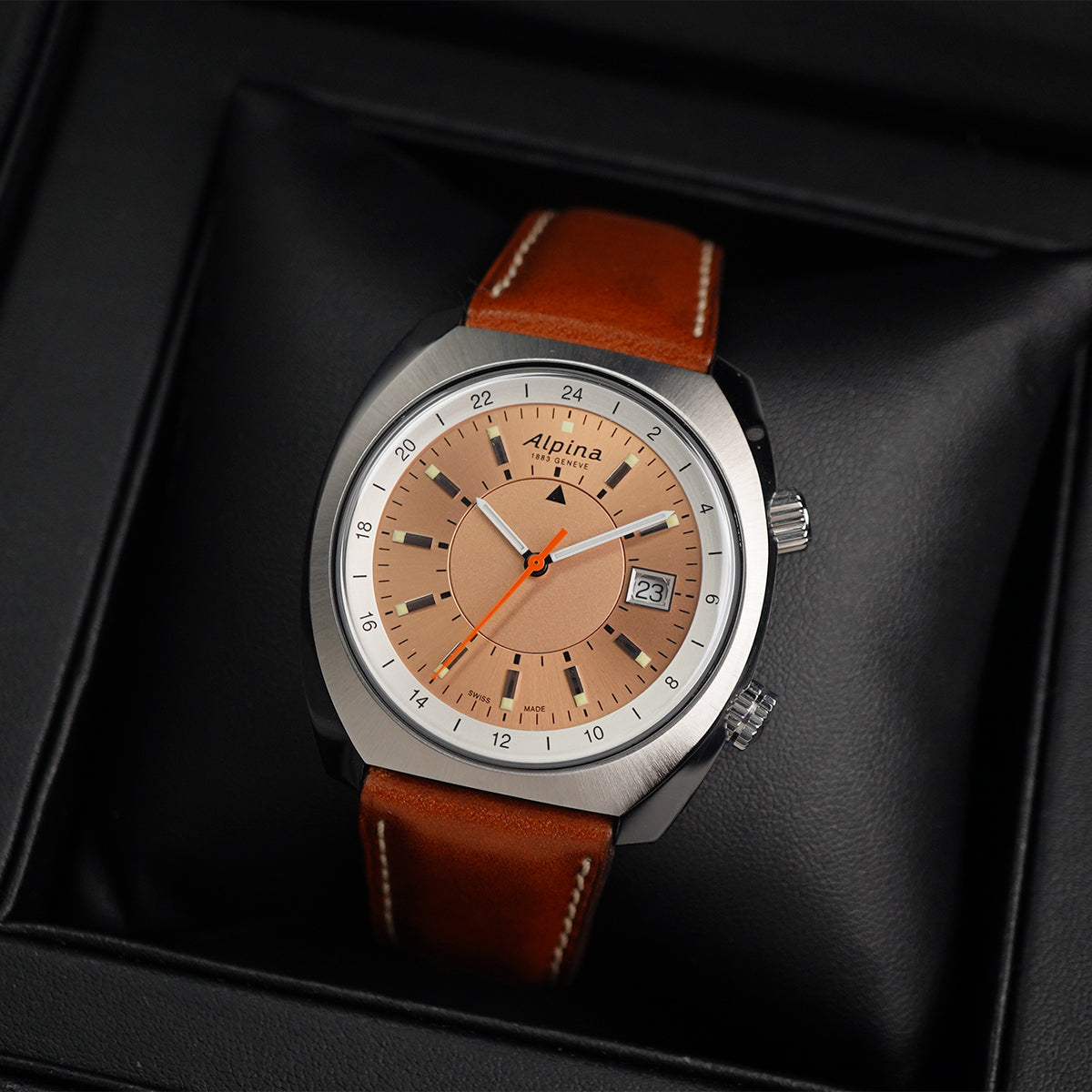 Alpina Startimer Pilot Heritage GMT AL-555RGS4H6 - Horology Story Youtube Store