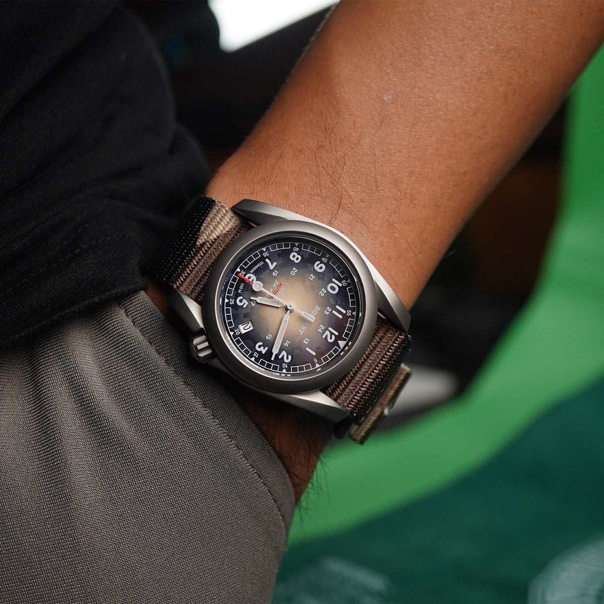 Boderry Voyager BD-A11T-S01 Titanium Anniversary LE 888 Pcs Nylon Strap - Horology Story Youtube Store