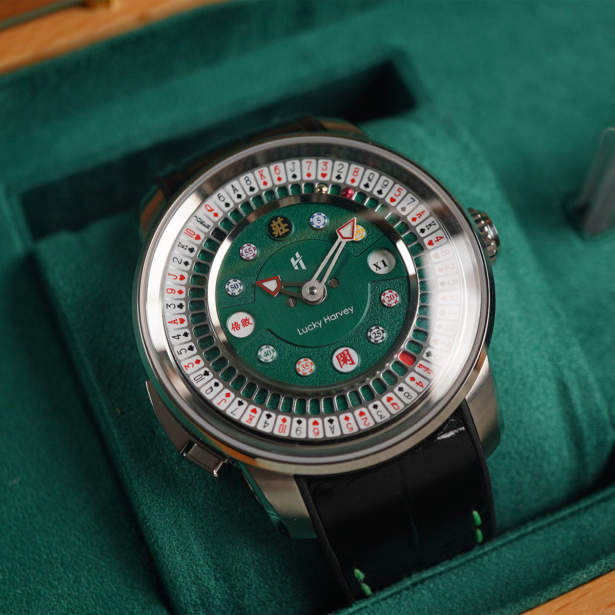 LUCKY HARVEY Player Series Poker Roulette Stainless Steel - Horology Story Youtube Store