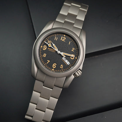 Boderry Voyager Titanium Field 100m Bracelet Day-Date