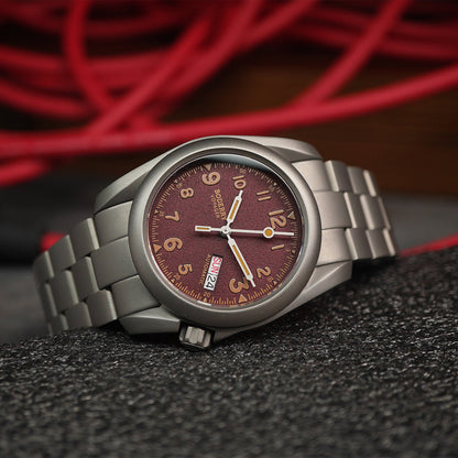 Boderry Voyager Titanium Field 100m Bracelet Day-Date