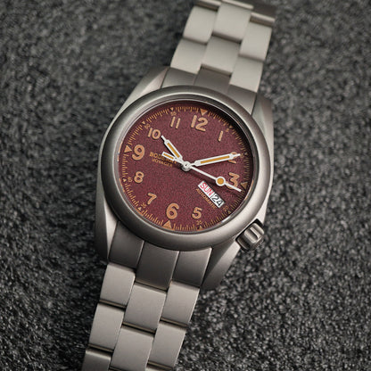 Boderry Voyager Titanium Field 100m Bracelet Day-Date