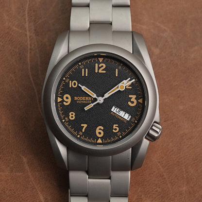 Boderry Voyager Titanium Field 100m Bracelet Day-Date