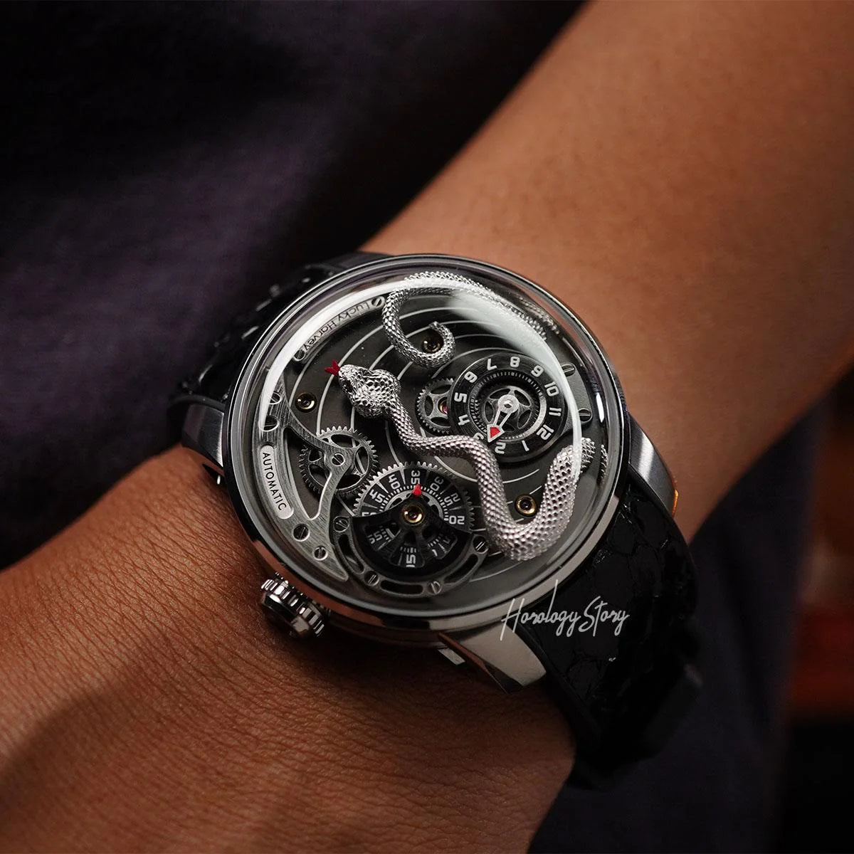LUCKY HARVEY Silver Snake Automatic - Horology Story Youtube Store