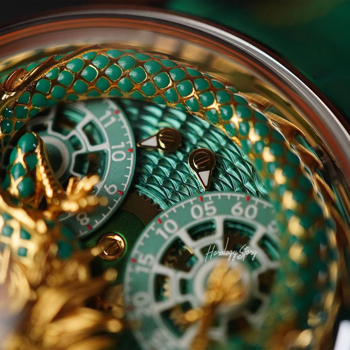 LUCKY HARVEY Green Enamel Dragon Limited 200 Pcs - Horology Story Youtube Store