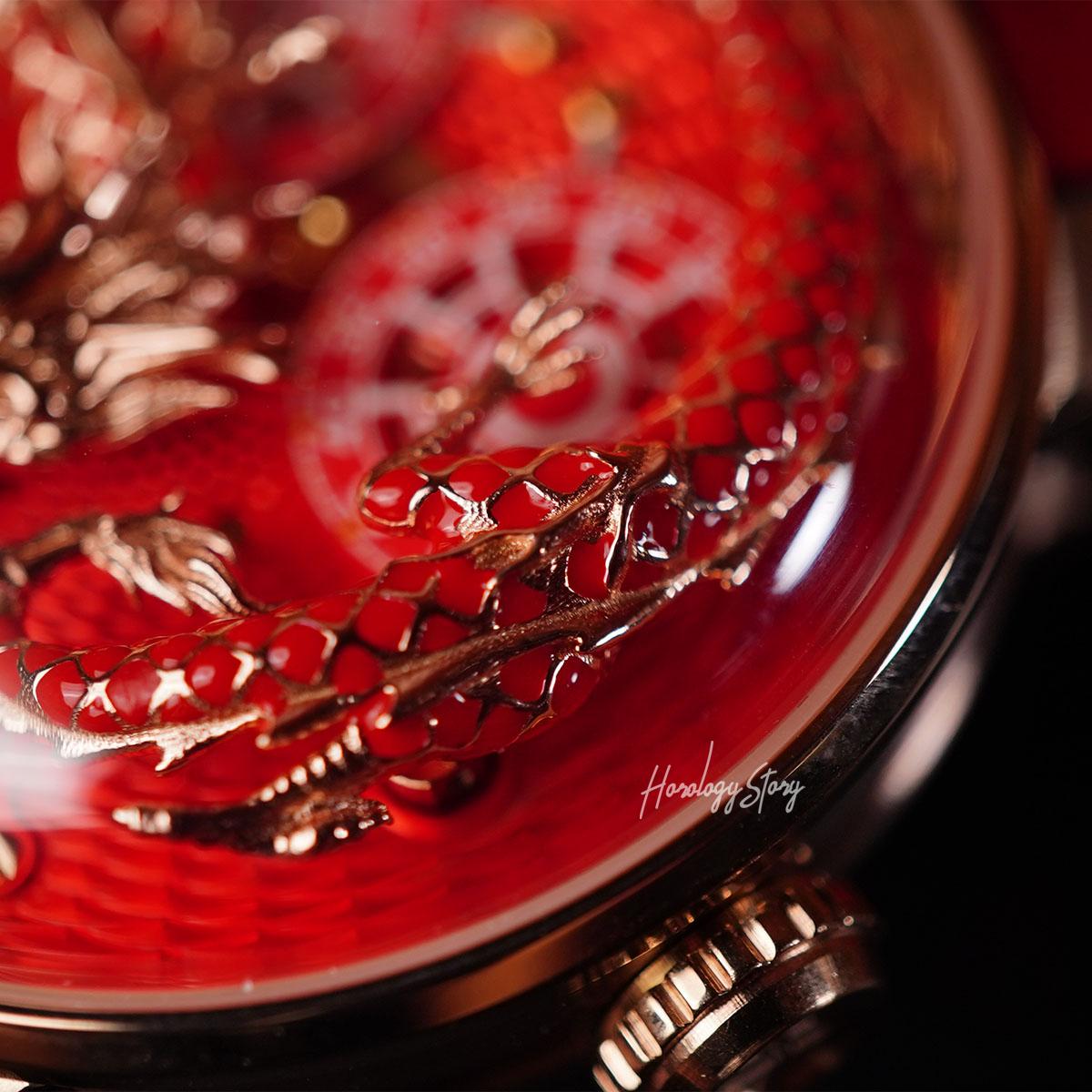 LUCKY HARVEY Red Enamel Dragon Limited 100 Pcs - Horology Story Youtube Store