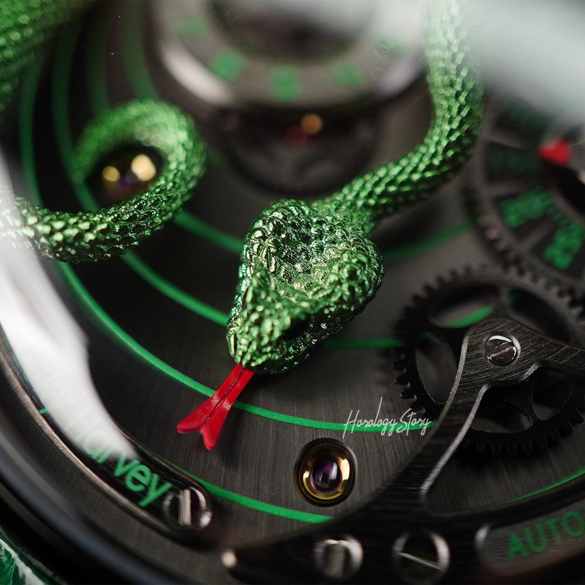 LUCKY HARVEY Green Snake Automatic - Horology Story Youtube Store
