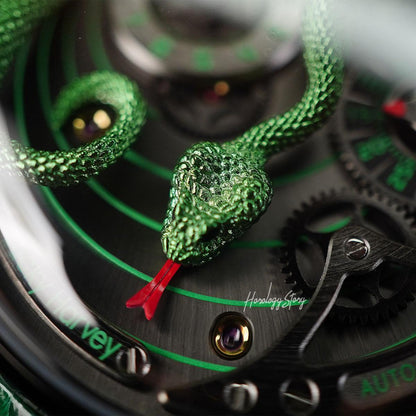 LUCKY HARVEY Green Snake Automatic - Horology Story Youtube Store