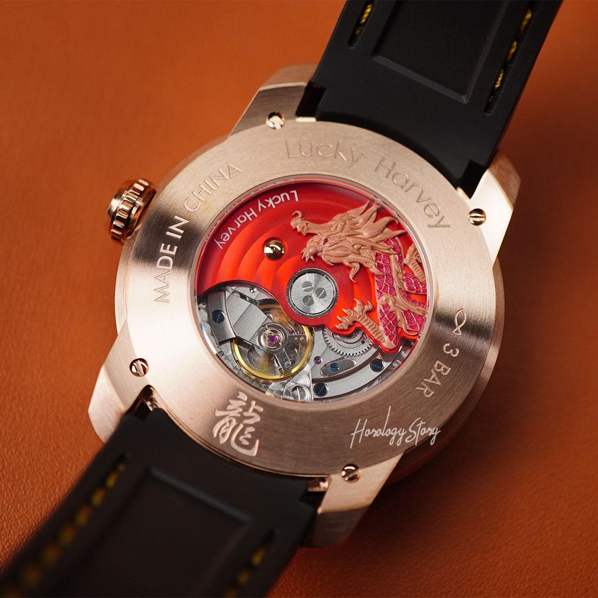 LUCKY HARVEY Red Enamel Dragon Limited 100 Pcs - Horology Story Youtube Store