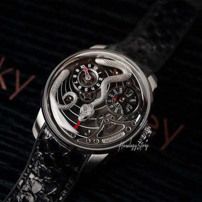 LUCKY HARVEY Silver Snake Automatic - Horology Story Youtube Store