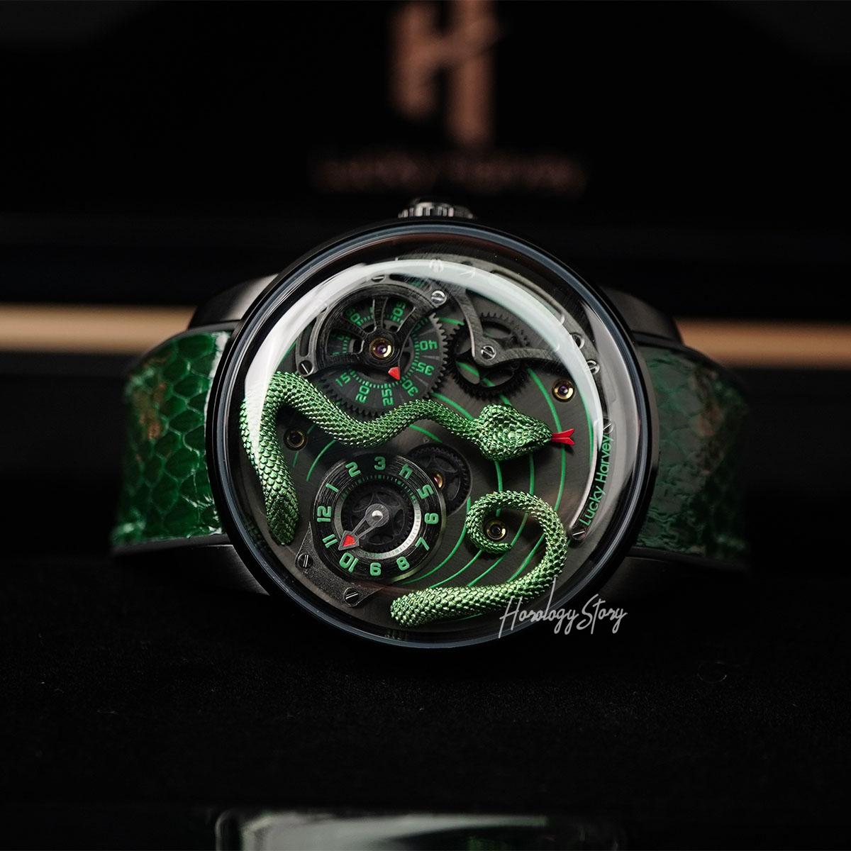 LUCKY HARVEY Green Snake Automatic - Horology Story Youtube Store