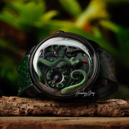 LUCKY HARVEY Green Snake Automatic - Horology Story Youtube Store
