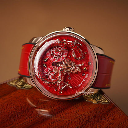 LUCKY HARVEY Red Enamel Dragon Limited 100 Pcs - Horology Story Youtube Store