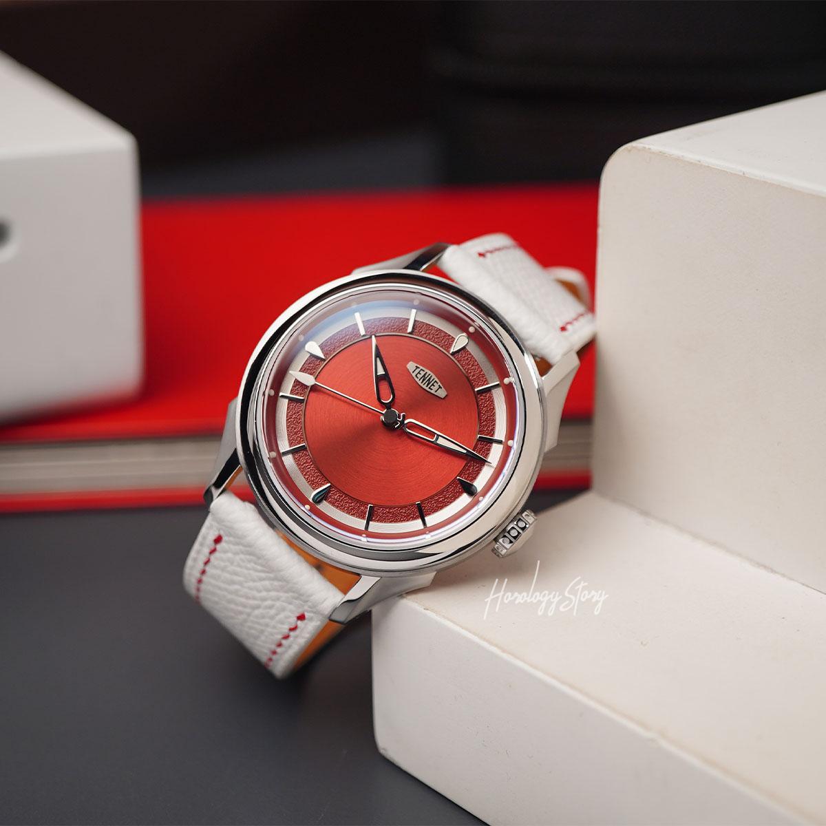 Tennet Somerset Vermilion Hand Wound - Horology Story Youtube Store