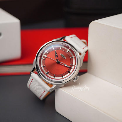 Tennet Somerset Vermilion Hand Wound - Horology Story Youtube Store