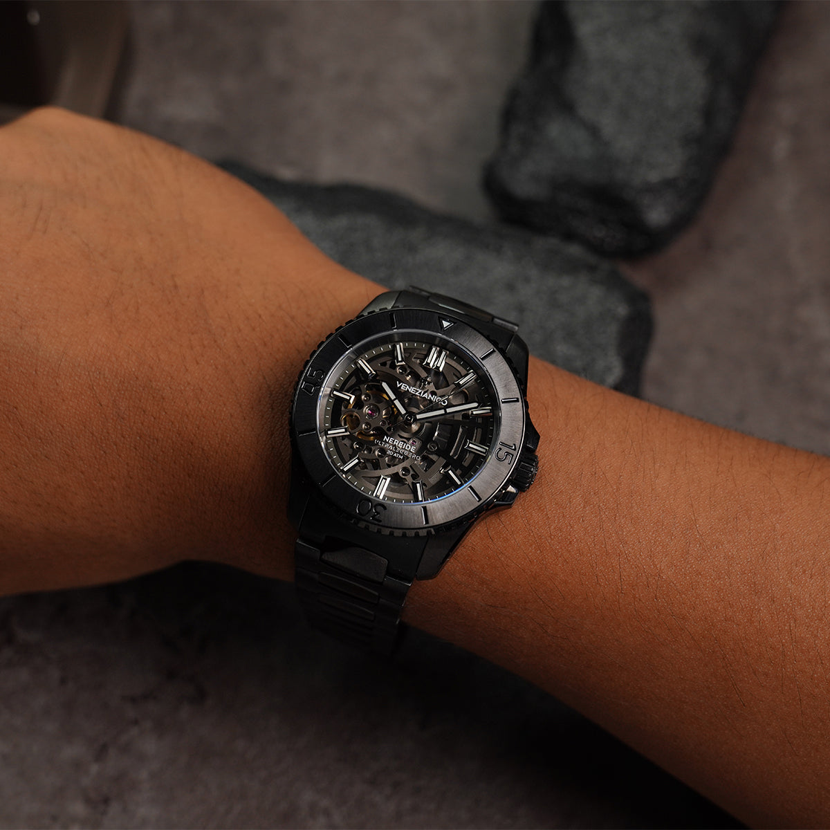 Venezianico Nereide Ultraleggero 42mm 3921509C Black Skeleton