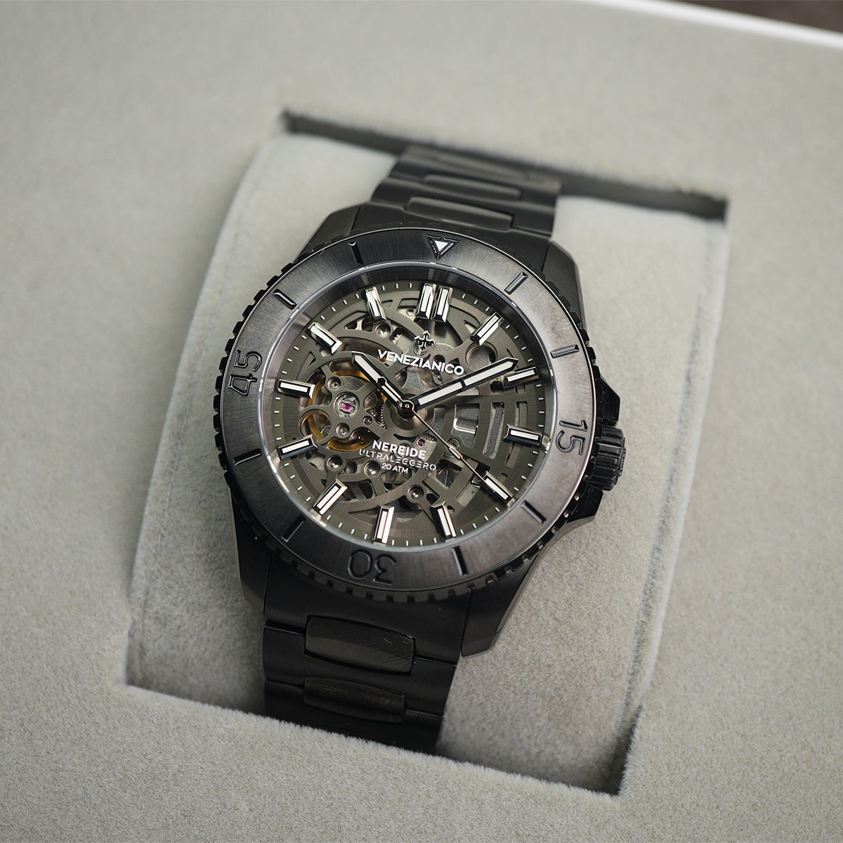 Venezianico Nereide Ultraleggero 42mm 3921509C Black Skeleton