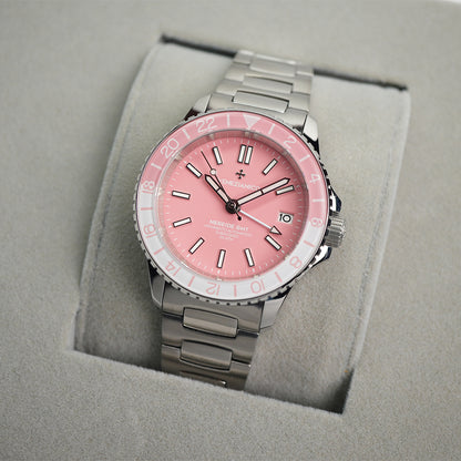 Venezianico Nereide GMT 39mm 3521506C Rosa - Horology Story Youtube Store