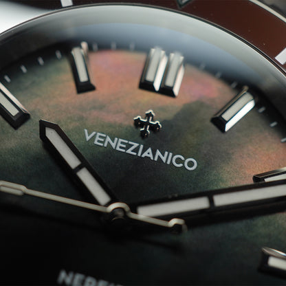 Venezianico Nereide 39mm Tungsteno 3121540C Green MOP Dial - Horology Story Youtube Store