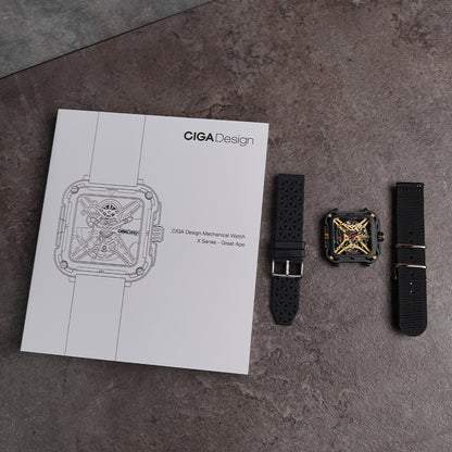 Ciga Design X-Series Titanium Skeleton Black-Gold