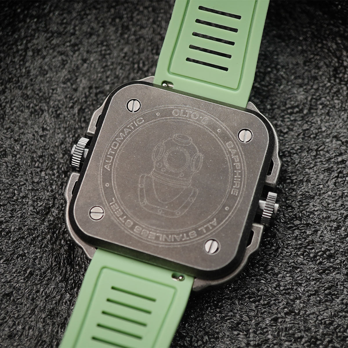 Olto-8 Coral Steward Retro Green Textured Dial Automatic - Horology Story Youtube Store