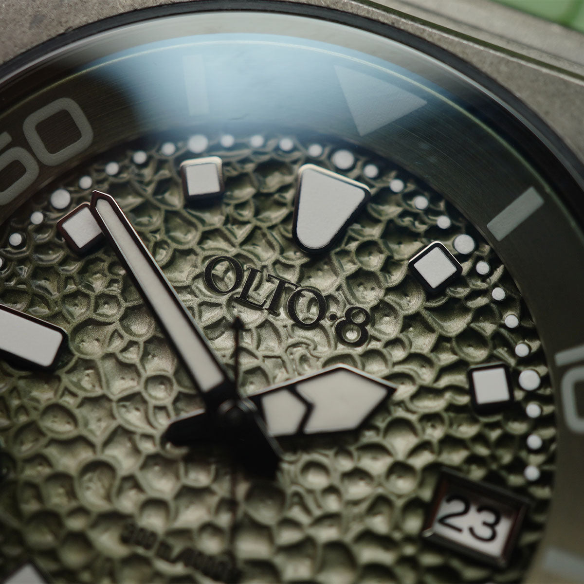 Olto-8 Coral Steward Retro Green Textured Dial Automatic - Horology Story Youtube Store