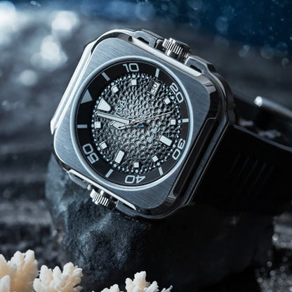 Olto-8 Coral Steward Shadow Black Textured Dial Automatic - Horology Story Youtube Store