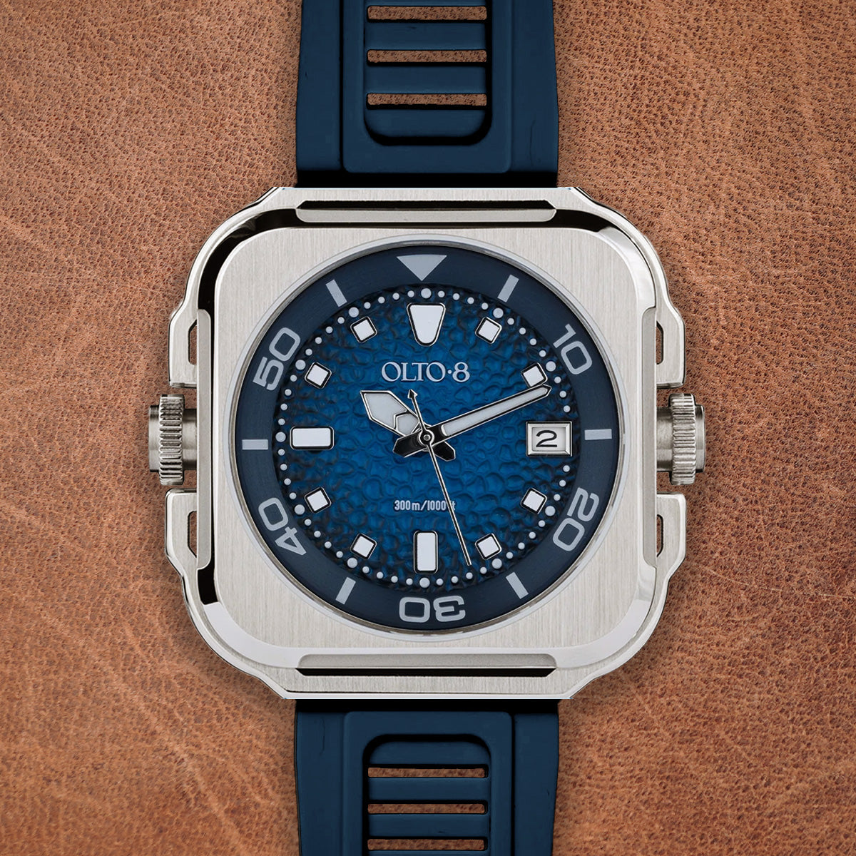 Olto-8 Coral Steward Marine Blue Textured Dial Automatic - Horology Story Youtube Store