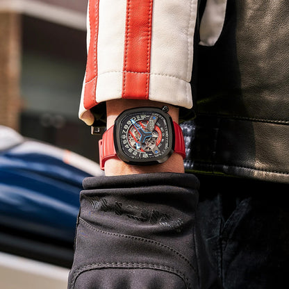 Olto-8 Infinity II RPM Style Black-Red Automatic - Horology Story Youtube Store