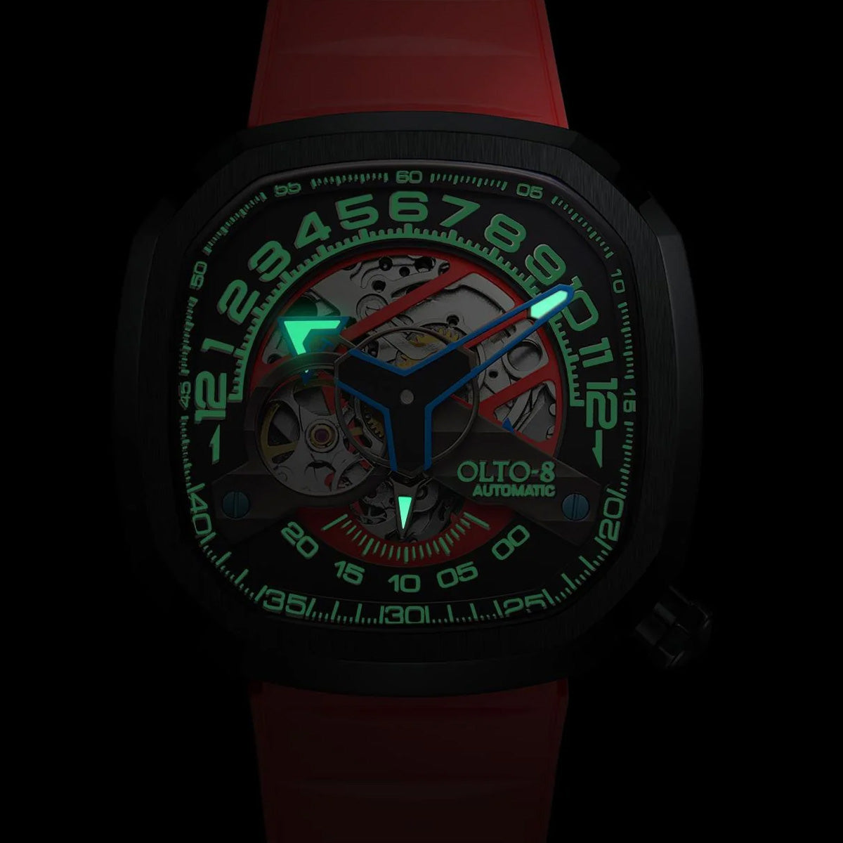 Olto-8 Infinity II RPM Style Black-Red Automatic - Horology Story Youtube Store