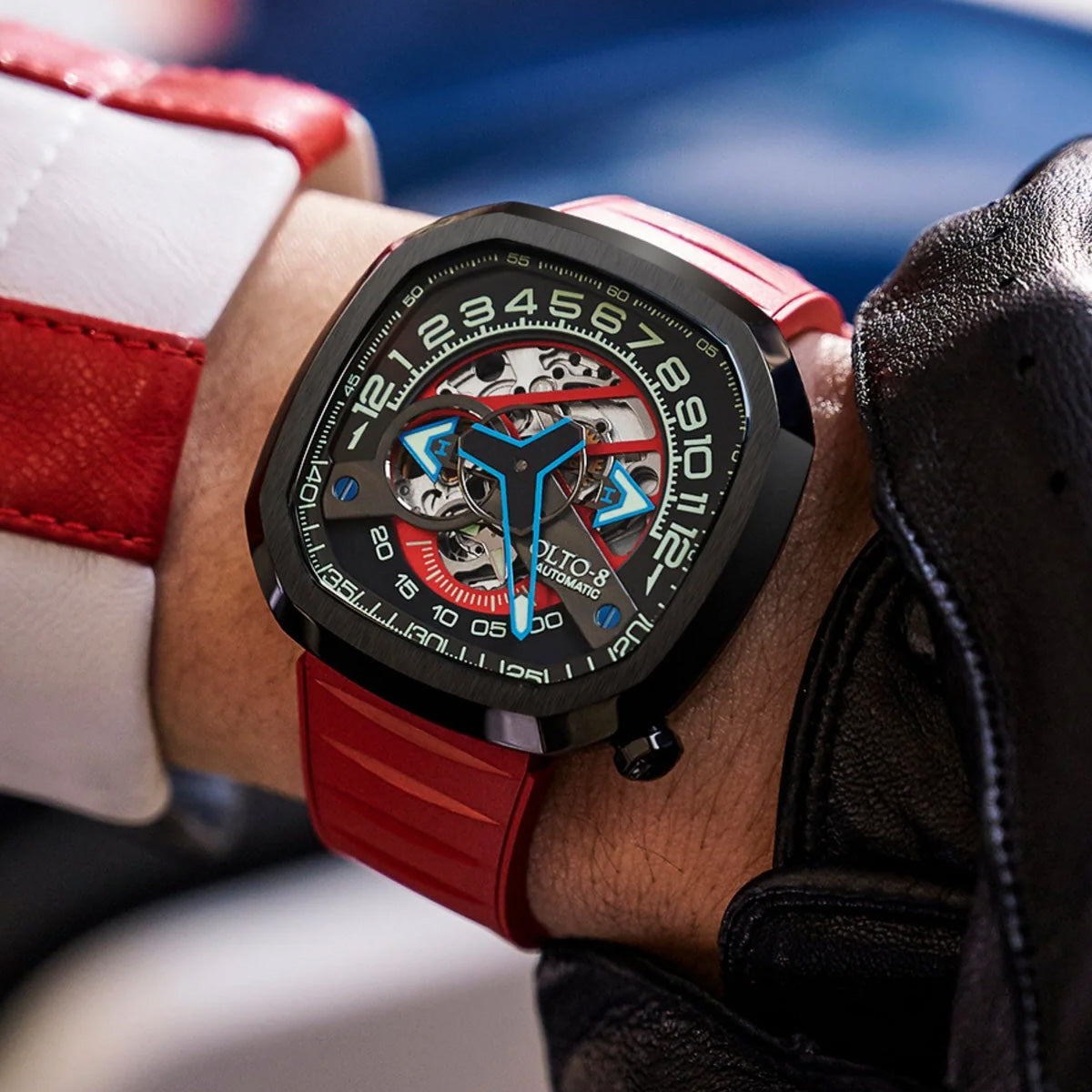 Olto-8 Infinity II RPM Style Black-Red Automatic - Horology Story Youtube Store