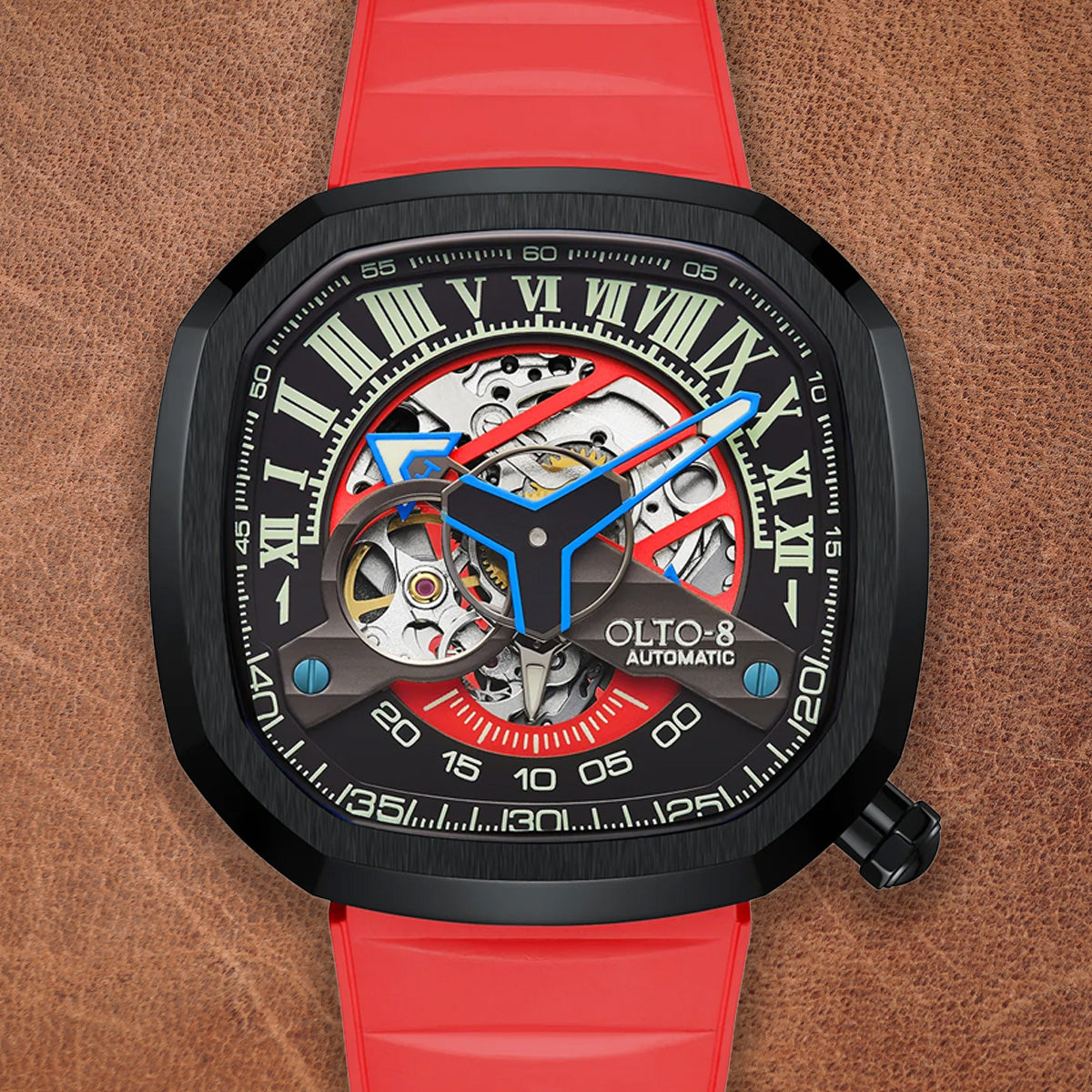 Olto-8 Infinity II RPM Style Black-Red Automatic - Horology Story Youtube Store