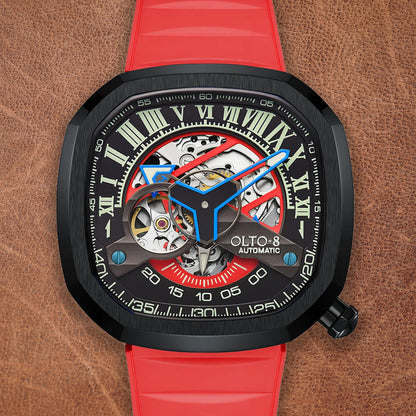 Olto-8 Infinity II RPM Style Black-Red Automatic - Horology Story Youtube Store