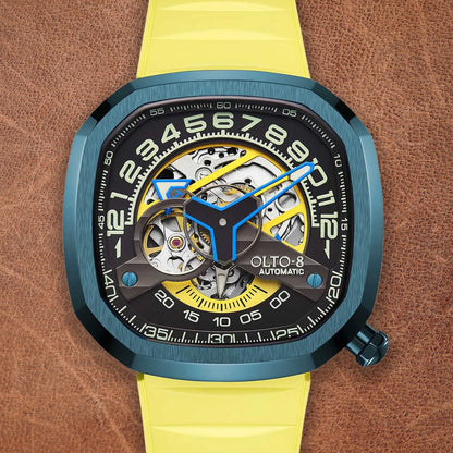Olto-8 Infinity II RPM Style Blue-Yellow Automatic - Horology Story Youtube Store