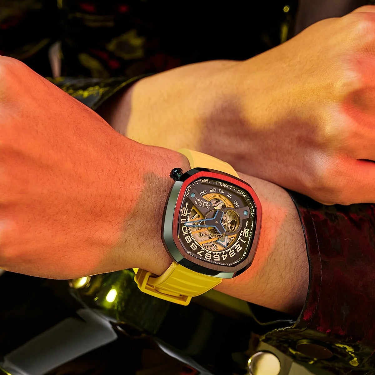 Olto-8 Infinity II RPM Style Blue-Yellow Automatic - Horology Story Youtube Store