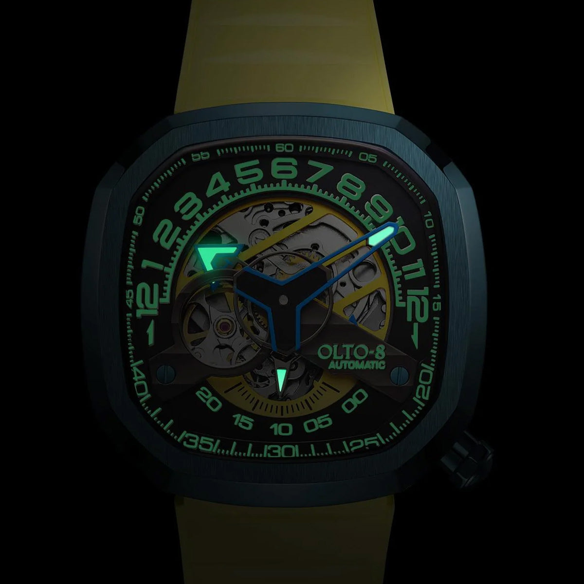 Olto-8 Infinity II RPM Style Blue-Yellow Automatic - Horology Story Youtube Store