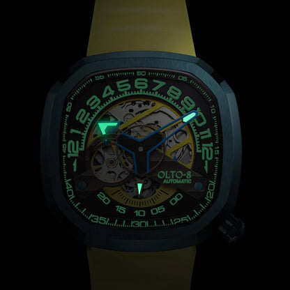 Olto-8 Infinity II RPM Style Blue-Yellow Automatic - Horology Story Youtube Store