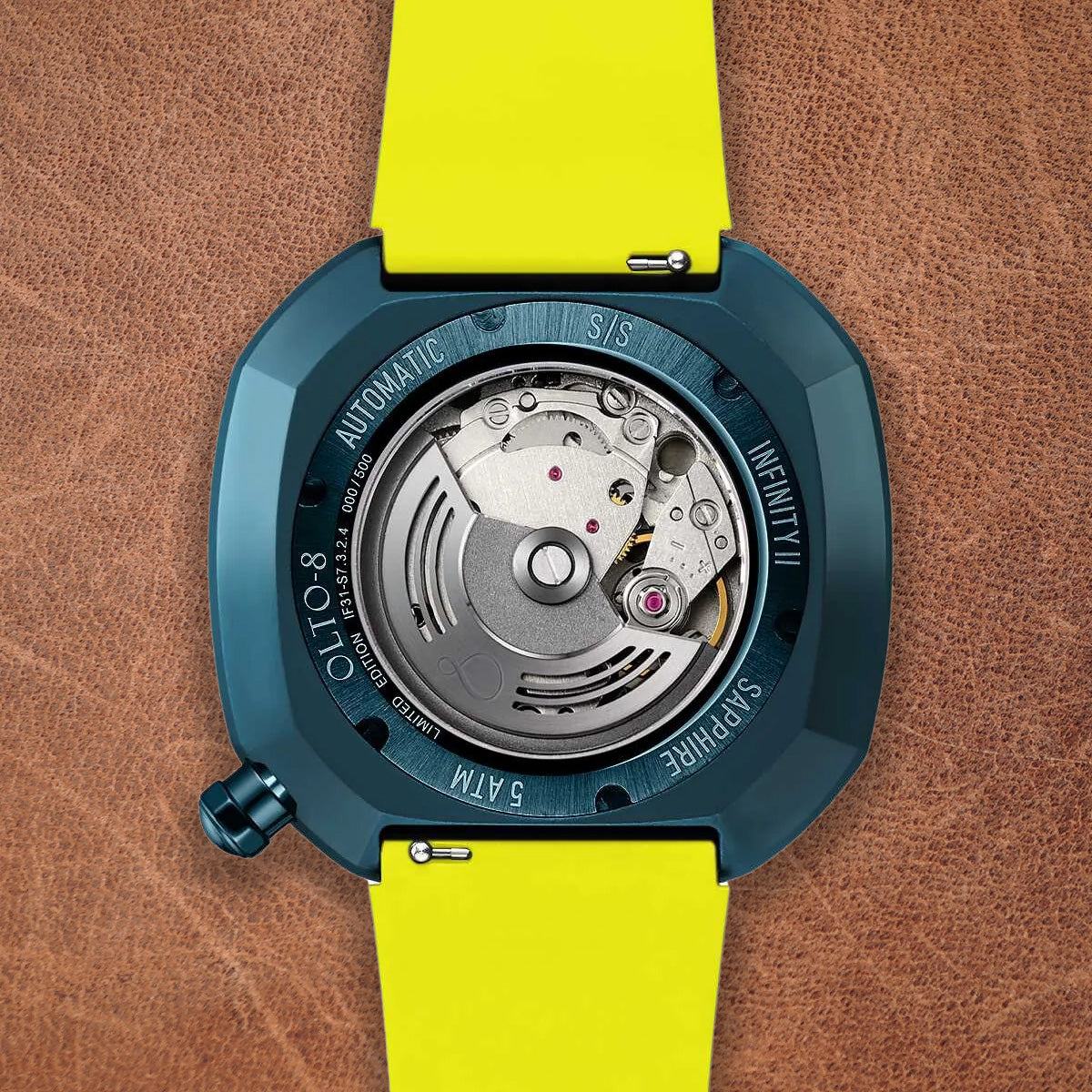 Olto-8 Infinity II RPM Style Blue-Yellow Automatic - Horology Story Youtube Store