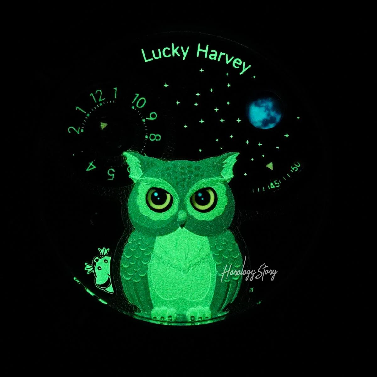 LUCKY HARVEY Silver Blinking Eyes Owl Automatic - Horology Story Youtube Store