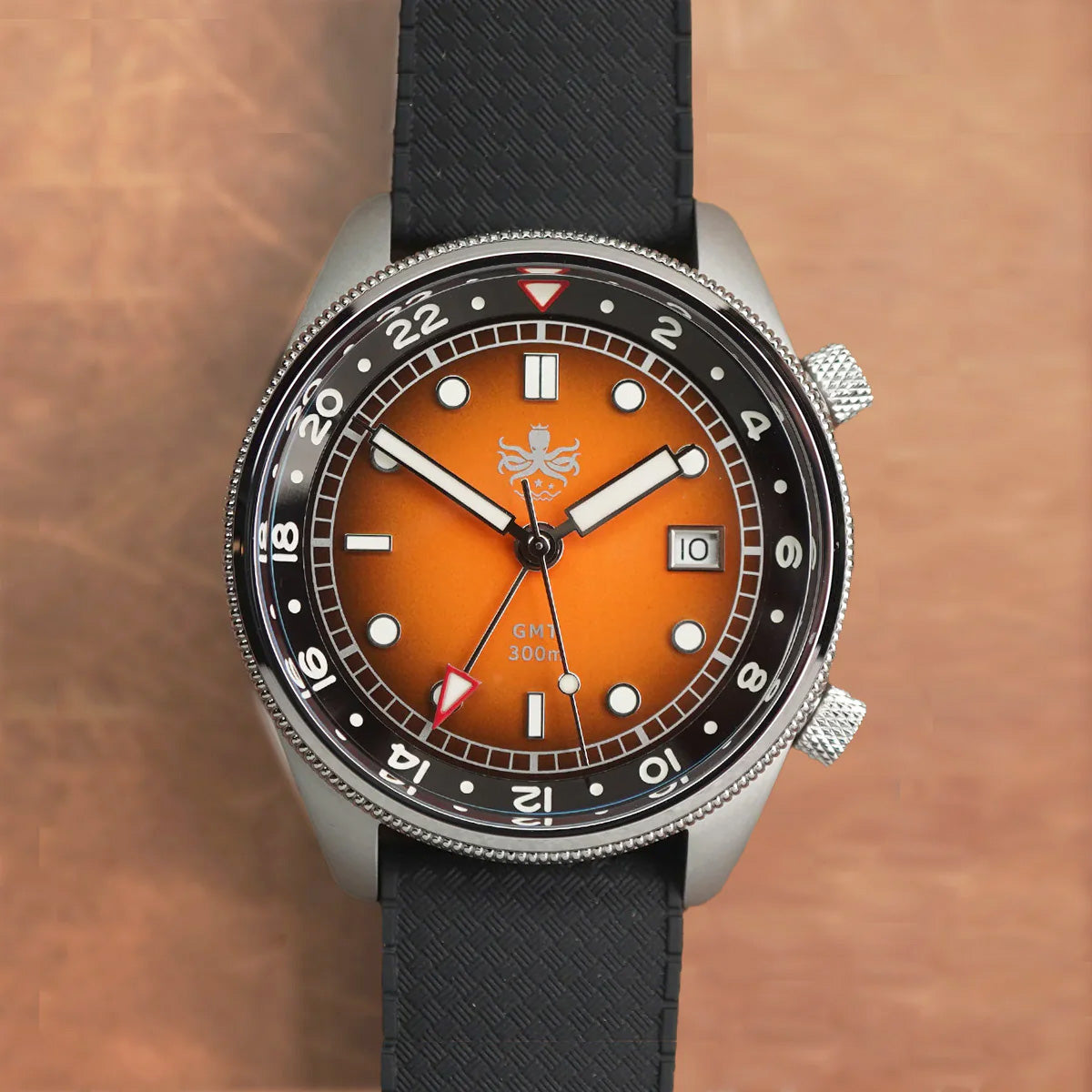 Phoibos Eagle Ray 300m Super Compressor GMT PX023F Fume Orange - Horology Story Youtube Store
