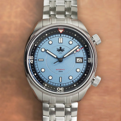 Phoibos Eagle Ray 200m PY048B Pastel Blue - Horology Story Youtube Store