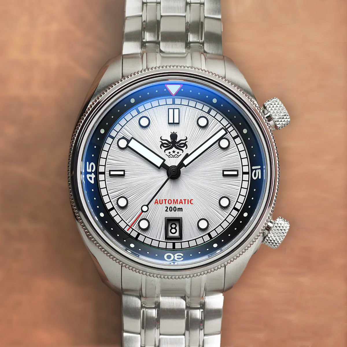 Phoibos Eagle Ray 200m PY039G Sunray White - Horology Story Youtube Store