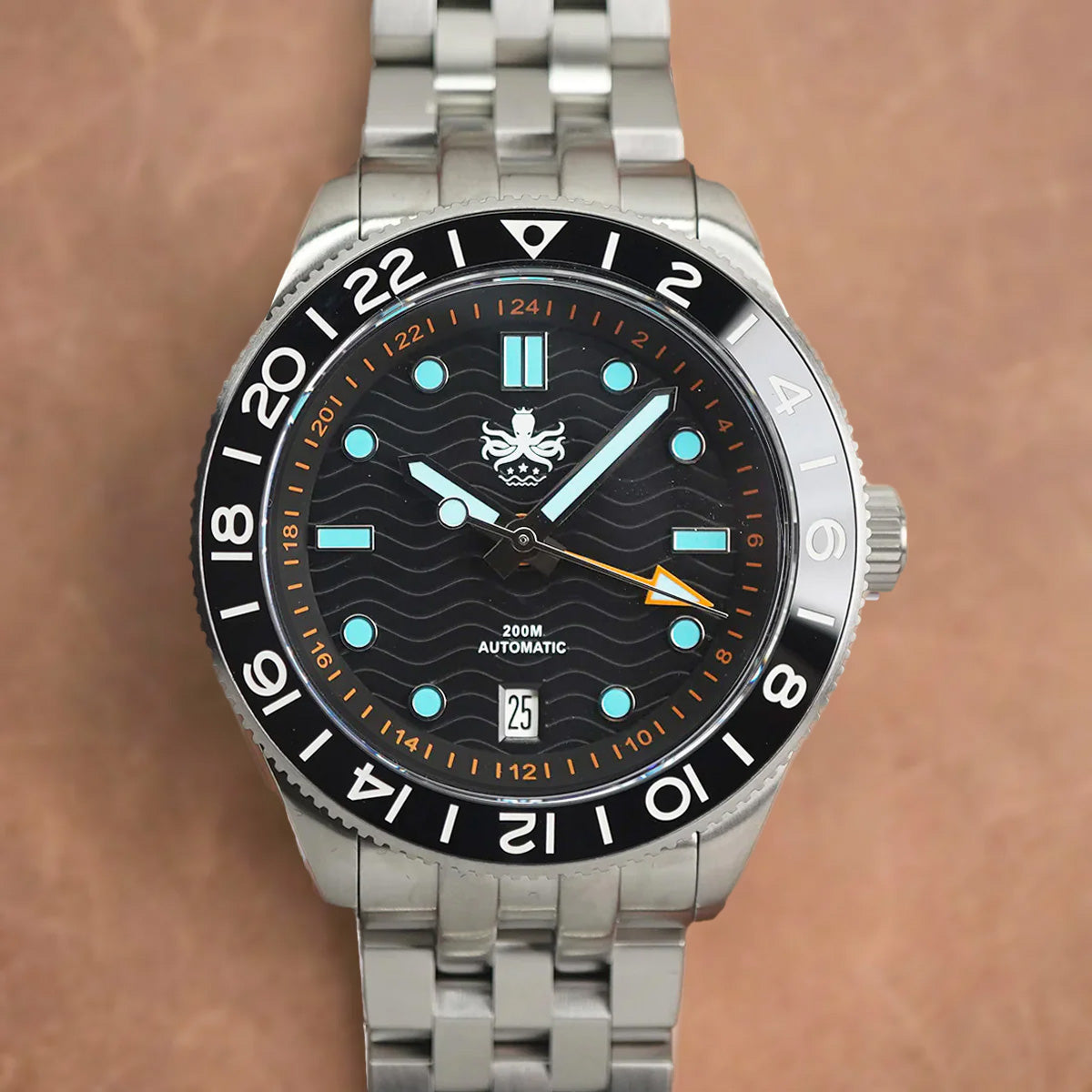 Phoibos Wave Master GMT 200M PY049C Black Dial - Horology Story Youtube Store