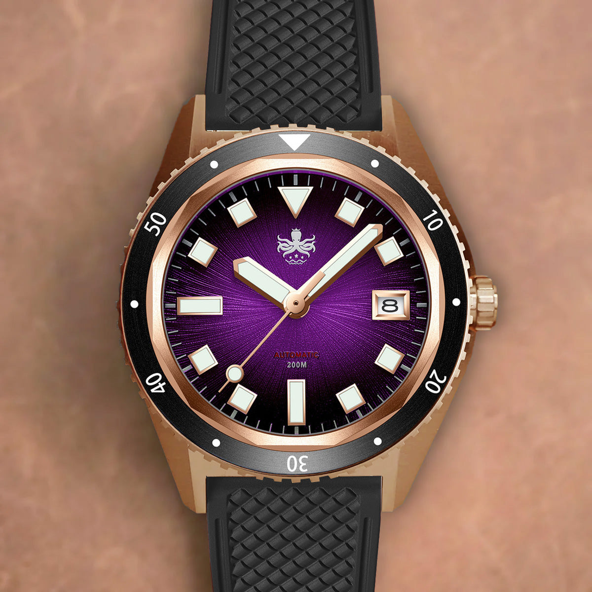 Phoibos Argo Bronze PY057H Spiral Sunray Purple