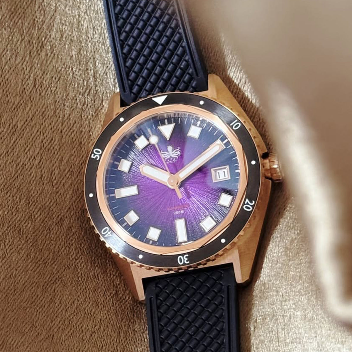 Phoibos Argo Bronze PY057H Spiral Sunray Purple