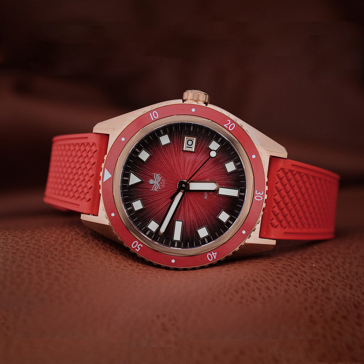 Phoibos Argo Bronze PY057D Spiral Sunray Red