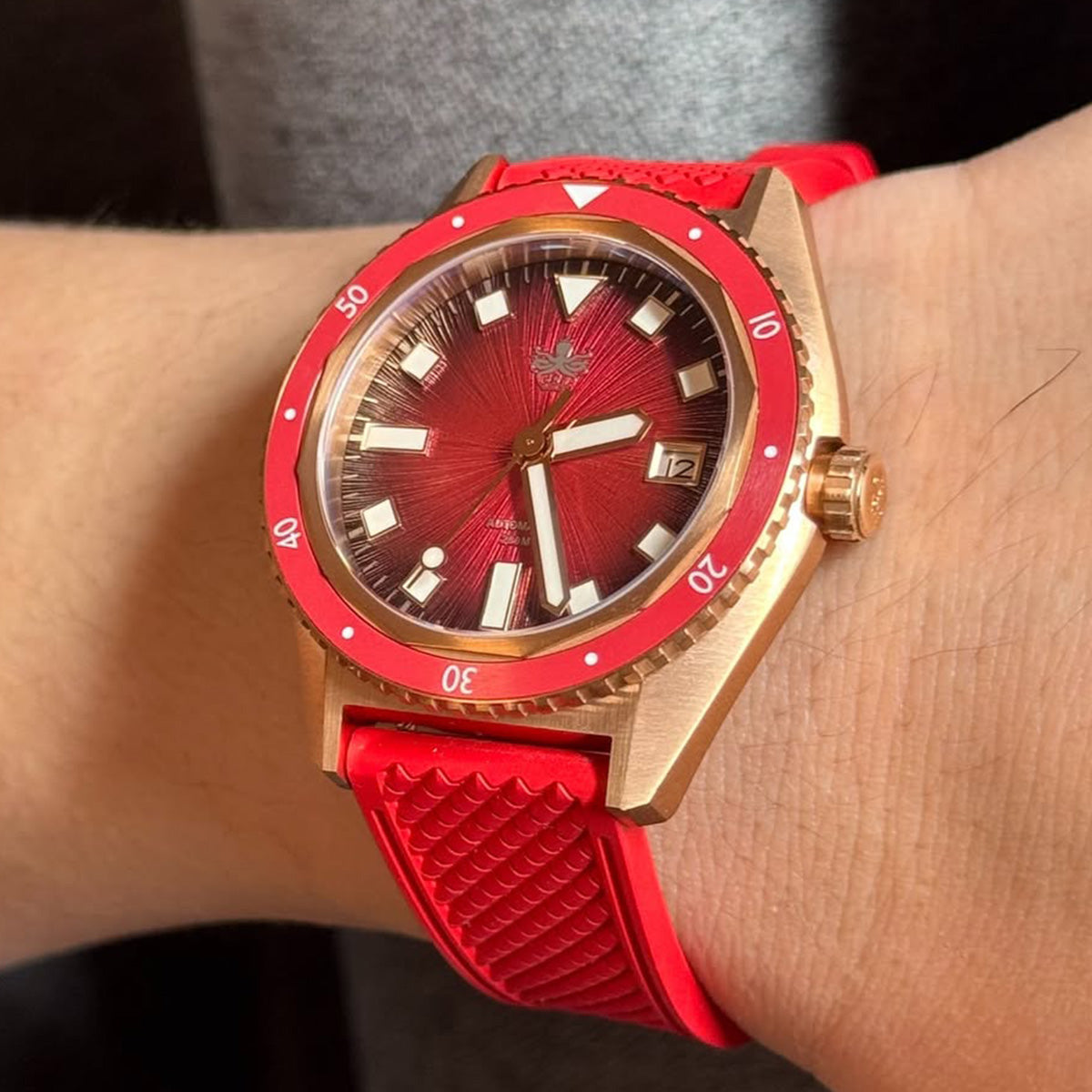 Phoibos Argo Bronze PY057D Spiral Sunray Red