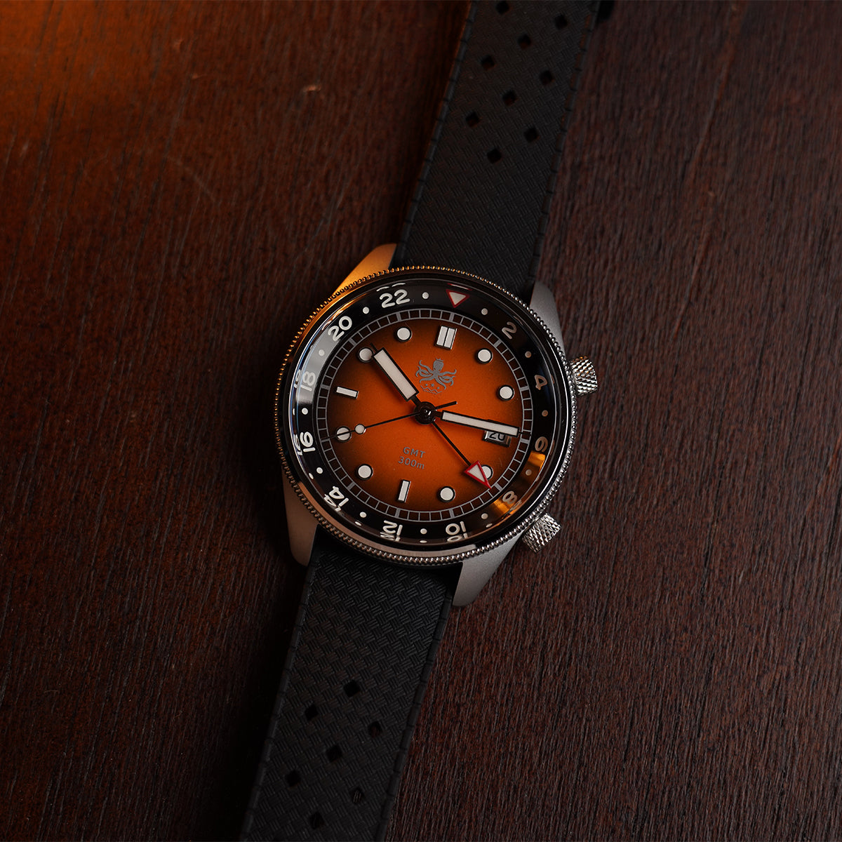 Phoibos Eagle Ray 300m Super Compressor GMT PX023F Fume Orange - Horology Story Youtube Store
